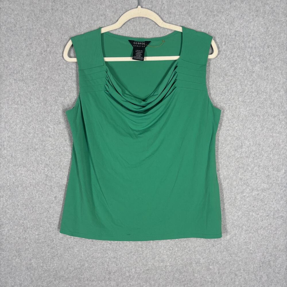 George ME Top Large Drape Career Knit Slinky Stretch Tank Cami Layer Suit Church